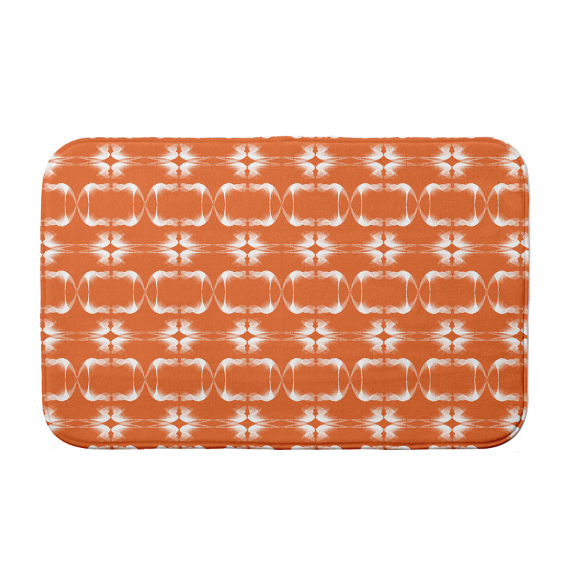 Tapis pour salle de bain higgston, l 21 po x L 34 po, Orange