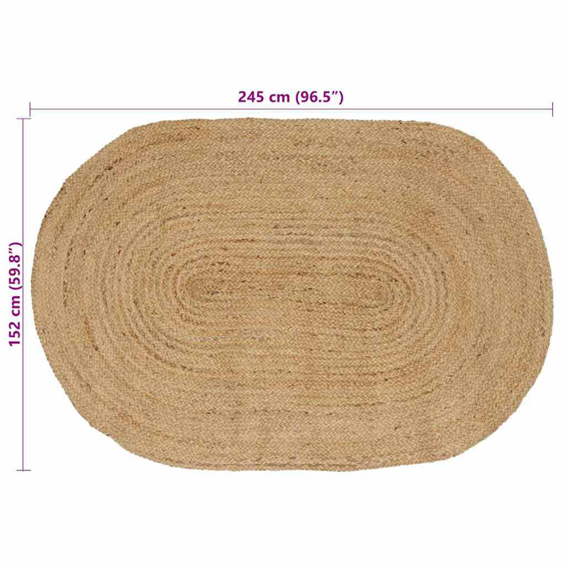 Oval Solid Colour Standard 300cm X 300cm Area Rug