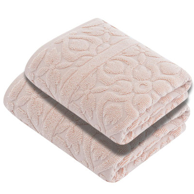 Luxury Turkish Bath Towels, 100% Turkish Cotton, Quick Drying, High Absorbency, Ultra Soft Towels For Home and Bath, Oversized 40"W x 60"L 2-Piece Plush Bath Sheets, Flora Style