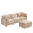 3-Seater Comfy Cloud Couches With Movable Ottoman, DIY Combination-2043825866