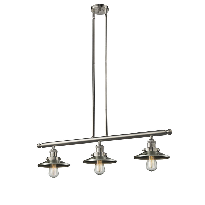 Clintonpark 3 - Light Kitchen Island Pendant, LED, Brushed Satin Nickel, Brushed Satin Nickel