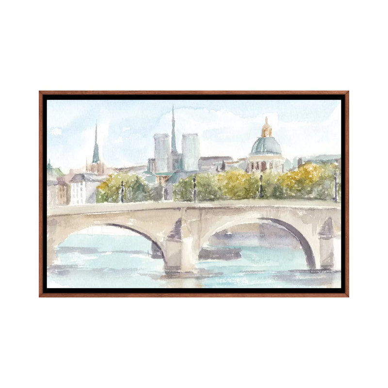 "Français Bridge Study I" par Ethan Harper, reproduction d’art, H 26 po x l 40 po x 1,5 po, Pas de tapis