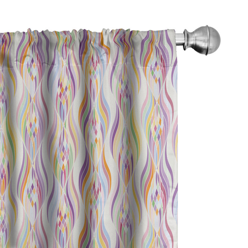 Semi-Sheer Rod Pocket Curtain Panels, 28" x 84"