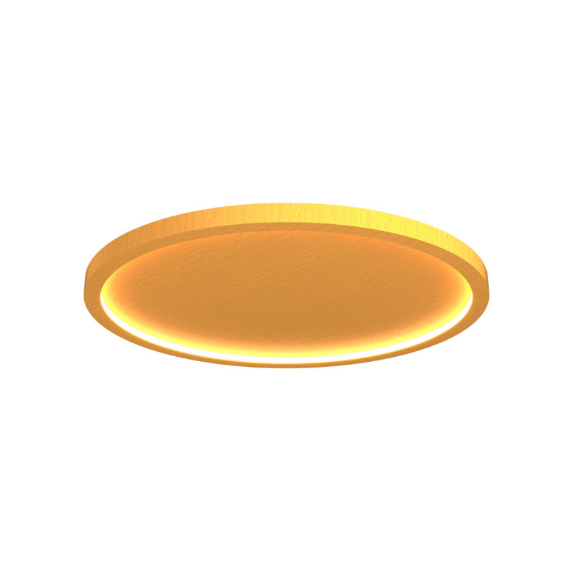 Plafonnier encastré 1 lumière DEL Naiá, H 2,54 po x l 13,46 po x P 13,46 po, Or biologique