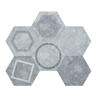 SAMPLE - Jolanta Stone Composite Peel & Stick Mosaic Tile in Gray