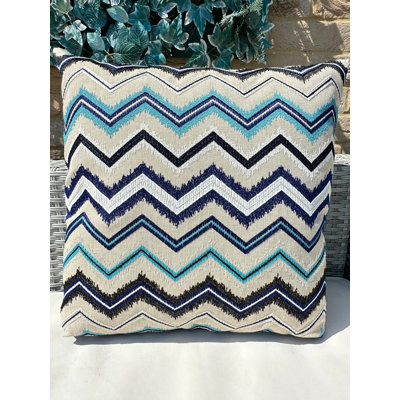 Abstract Blue Square Cushion Cover