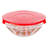 20-Piece Glass Bowls with Lids Set - Strawberry Design Mixing Bowls Set with Multiple Sizes