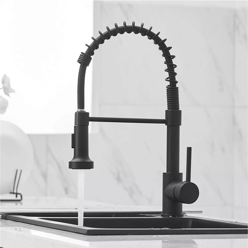 AlenArtWater Pull Down Kitchen Faucet, Matte Black