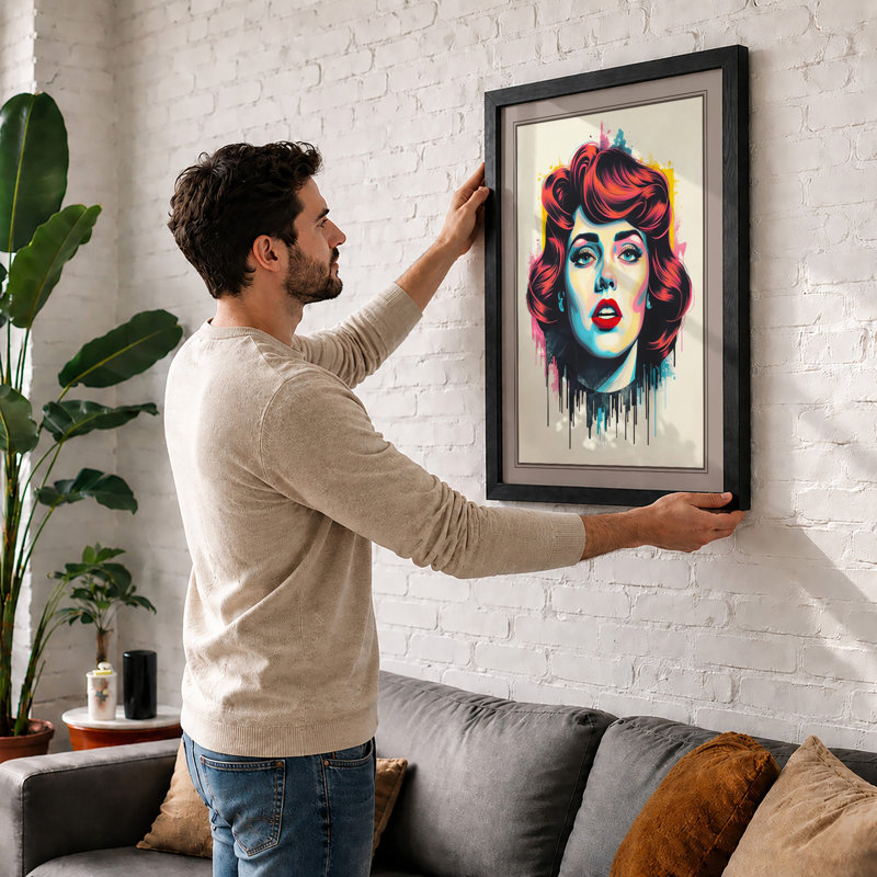 Modern Pop Portrait Pop Art - Print, Unframed, A4 - 29.7 x 21.0 cm