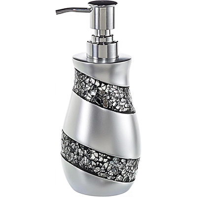 Dwellza Silver Mosaic Liquid Soap Dispenser