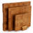 MegaChef 3 Piece Bamboo Checkered Pattern Cutting Board Set with Storage Holder