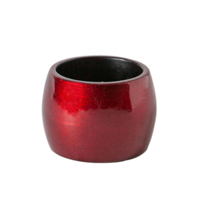 Argon Tableware - Metallic Napkin Rings, Red