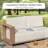 Wicker Outdoor Patio Loveseat With Cushions