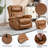 Heat Massage Manual Recliner Chair With Rocker And Swivel In Genuine Leather For Living Room-73524263
