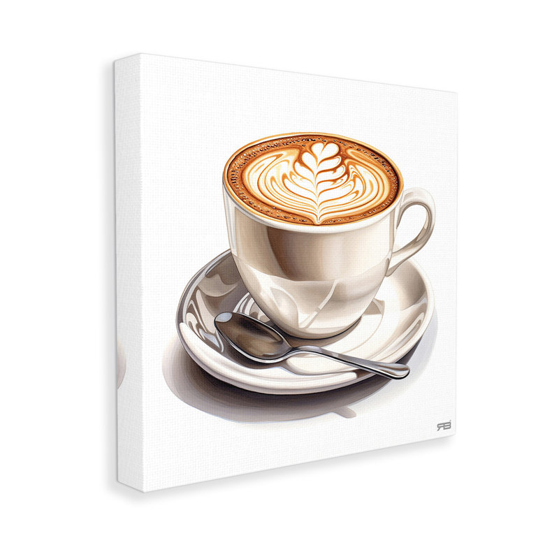 «Espresso Latte» par Rb, art mural sur toile, H 36 po x l 36 po