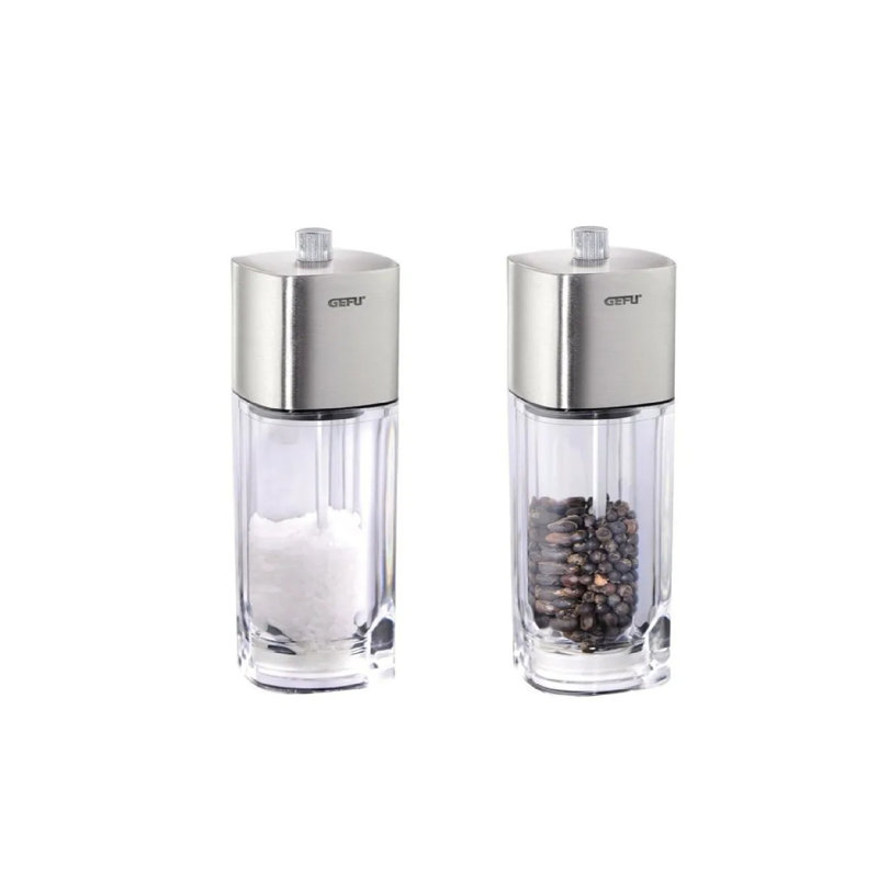 Gefu Stainless Steel Electric Salt and Pepper Shaker Set