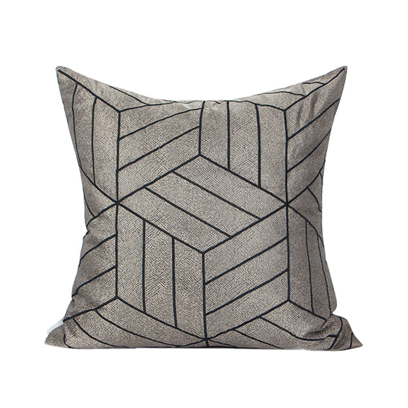 Knutsford Geometric Square Throw Pillow Cover