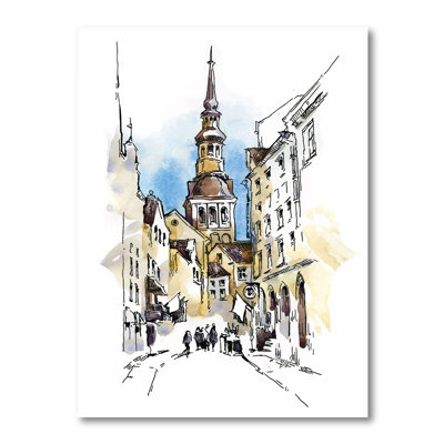 Vintage Old Europe View I " Vintage Old Europe View I " Painting Print