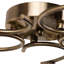 Trang 5-Light 40cm Antique Brass Semi Flush Mount Ceiling Light for Low ceilings
