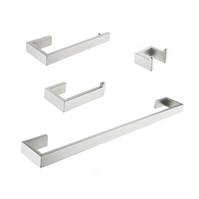 Ensemble de quincaillerie de salle de bain 4 pièces en acier inoxydable
