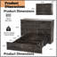 Grand lit escamotable avec station de charge et grand espace de rangement - Lit plateforme pliable de style campagnard gris rustique pour chambre d'amis, salon, bureau-952425288