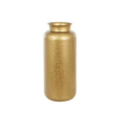 Yasuri Metal Tall Textured Hammered Floor Decorative Gold Vase
