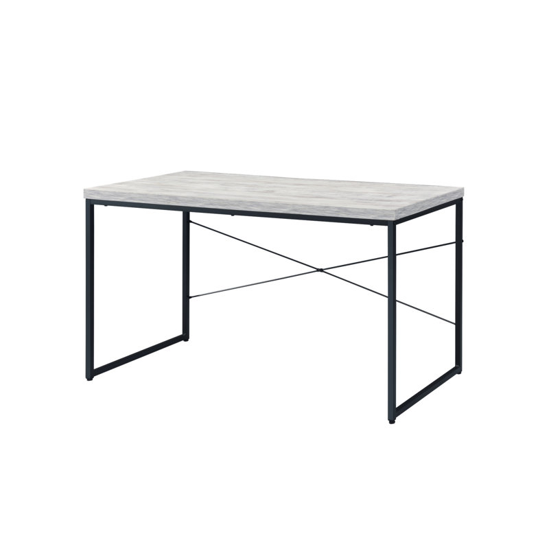 Bob Weathered Black Finish Writing Desk, Antique White