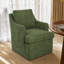 Chaise de salle à manger rembourrée pivotante en chenille avec dossier incurvé et accoudoirs-69381039