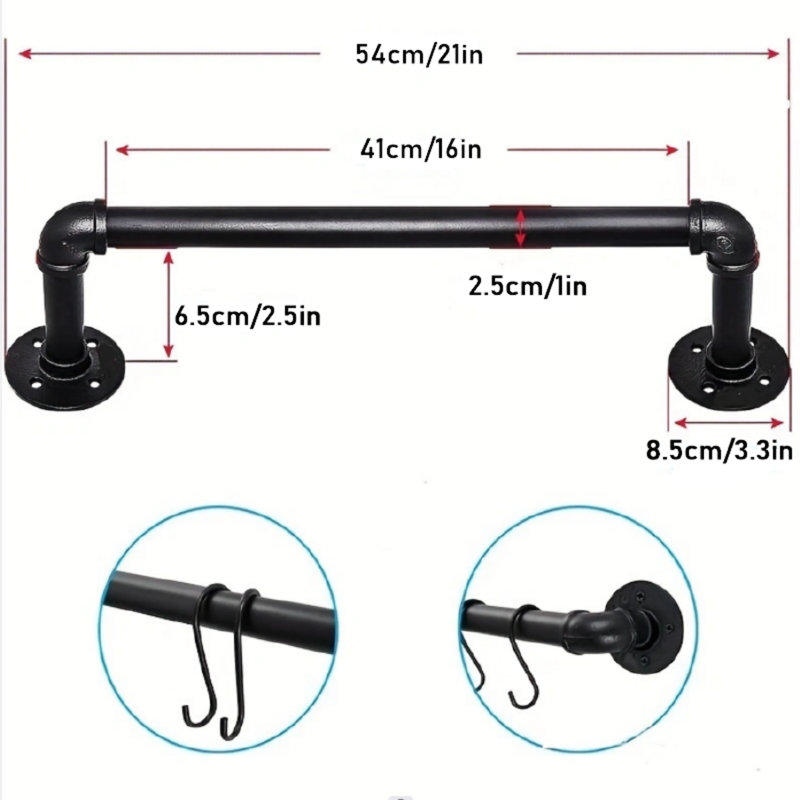 2 ensembles de porte-manteaux suspendus, porte-manteaux, ustensiles de cuisine, porte-ustensiles, support mural, porte-ustensiles, porte-ustensiles, support industriel, casseroles et porte-ustensiles avec 10 crochets