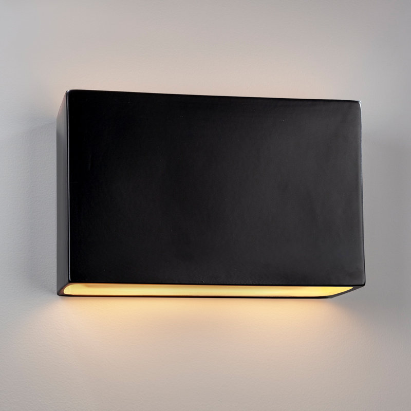 Ambiance Collection™ LED Outdoor Flush Mount, 6" H x 10" W x 4" D, Carbon Matte Black, No