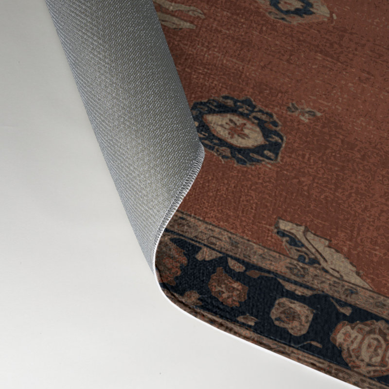 Tapis intérieur et extérieur brun Overdyed, Rectangle 5 pi x 7 pi