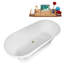 Baignoire autoportante et plateau 65 "avec drain interne Streamline-101697773