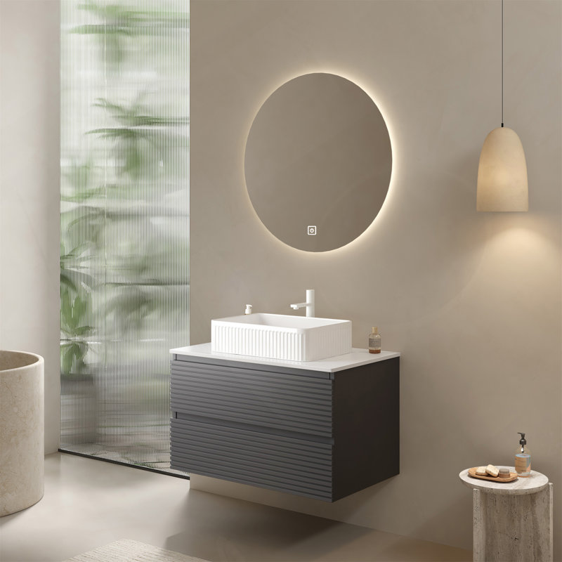 Armoire murale en contreplaqué 30 po sans lavabo, gris