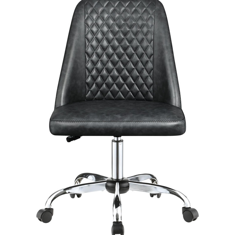 Chaise de bureau à domicile grise avec fonction contemporaine à hauteur réglable