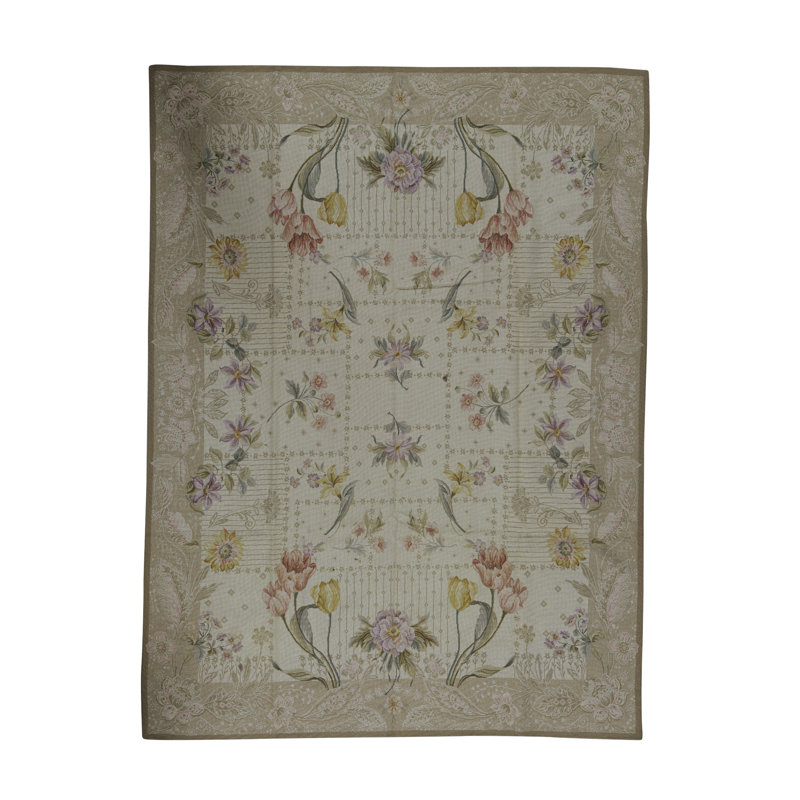 Wool Floral Area Rug