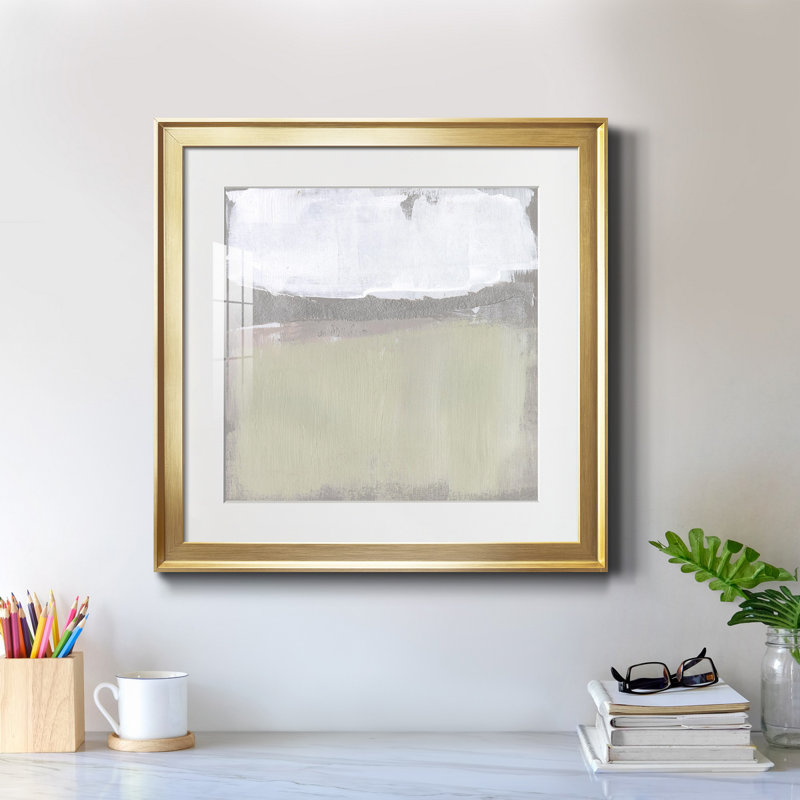 21_ Ruban argenté Horizon I-Premium, reproduction encadrée - prêt à être accroché, H 34,5 po x l 34,5 po x P 1,5 po