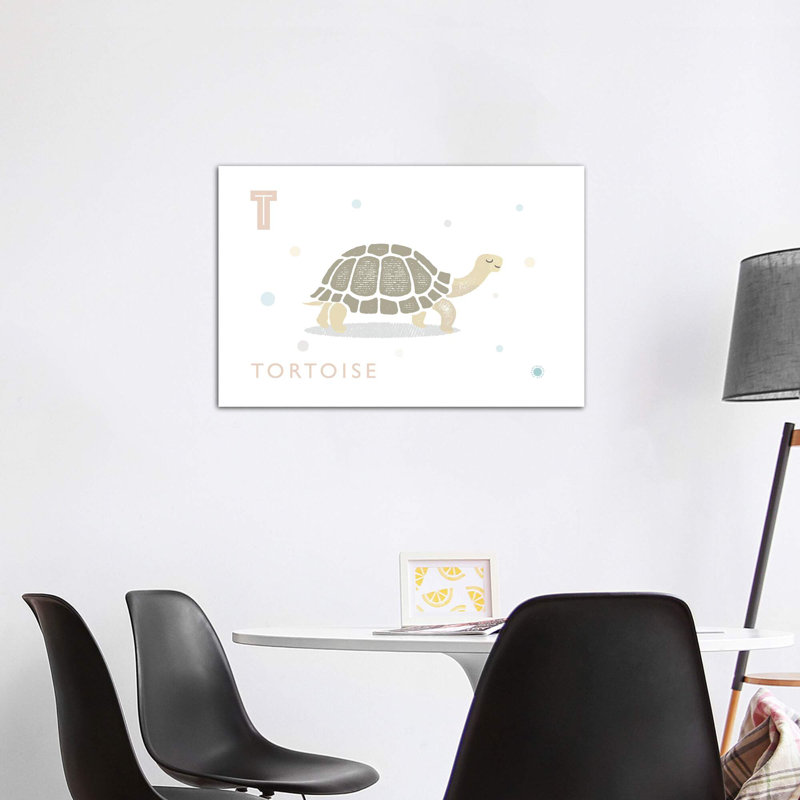 Tortue - imprimé, H 32 po x l 48 po x 1,5 po, Toile tendue, Aucun mat