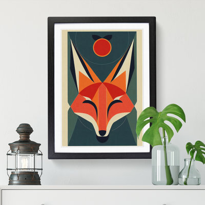 FRM-V0523-1021X Fox Bauhaus - Single Picture Frame Print