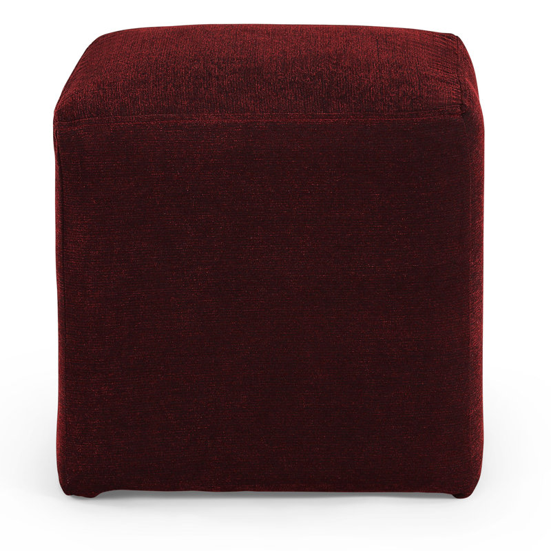 Repose-pieds cubique Joan, Rouge