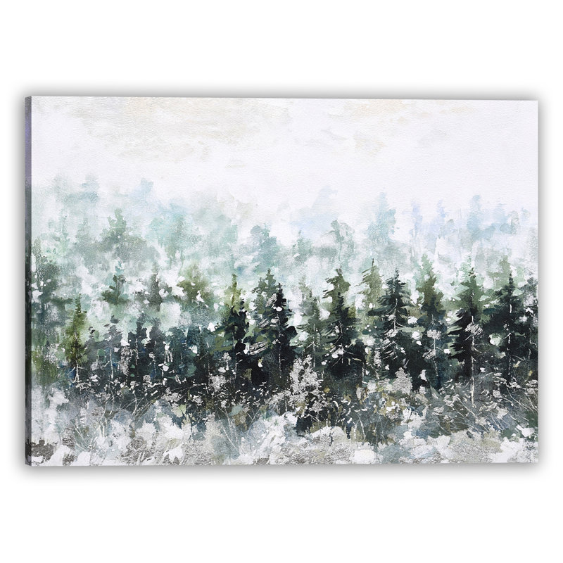 Forêt - peinture sur toile tendue, H 36 po x l 48 po x P 2 po