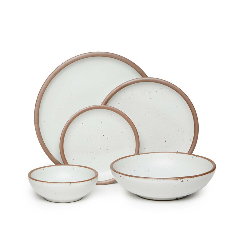 Shallow Dinner Set, White
