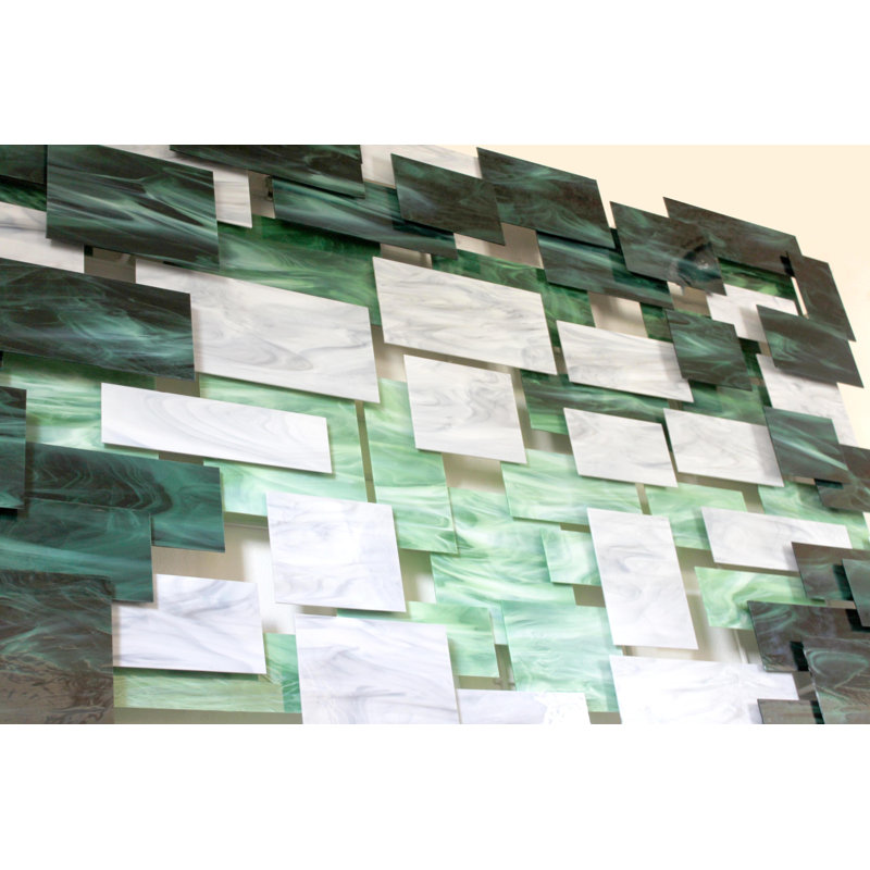 Malachite Handmade Wall Decor by Karo Martirosyan, 44" H x 71" W x 4" D