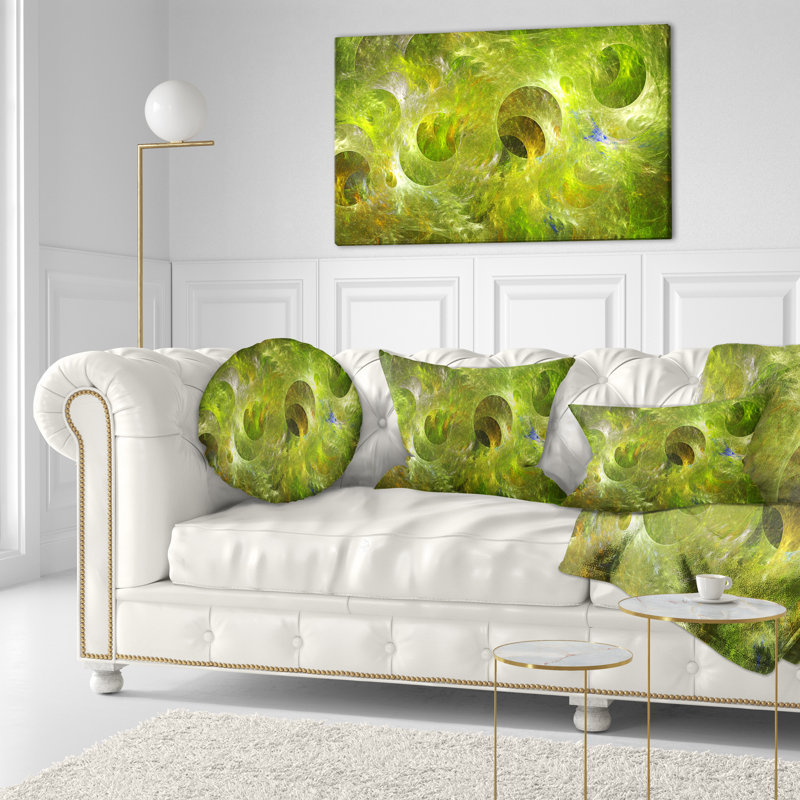 Verre ornemental Golden Fractal - coussin imprimé abstrait