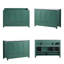 Armoire de salle de bain 48 po, 4 portes d'armoire à fermeture lente et 2 tiroirs (à l'exception du lavabo en céramique), vert-122259890