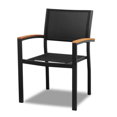 Ensemble de 8 chaises de salle à manger d'extérieur avec accoudoirs Heck