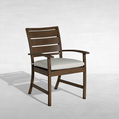 Charleston Aluminum Patio Dining Armchair with Cushions