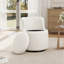 Upholstered Teddy and Sherpa Swivel Barrel Chair