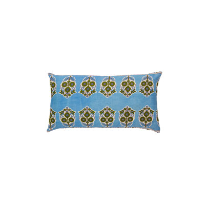 Parakeets Blue/Green Lumbar Pillow Cover