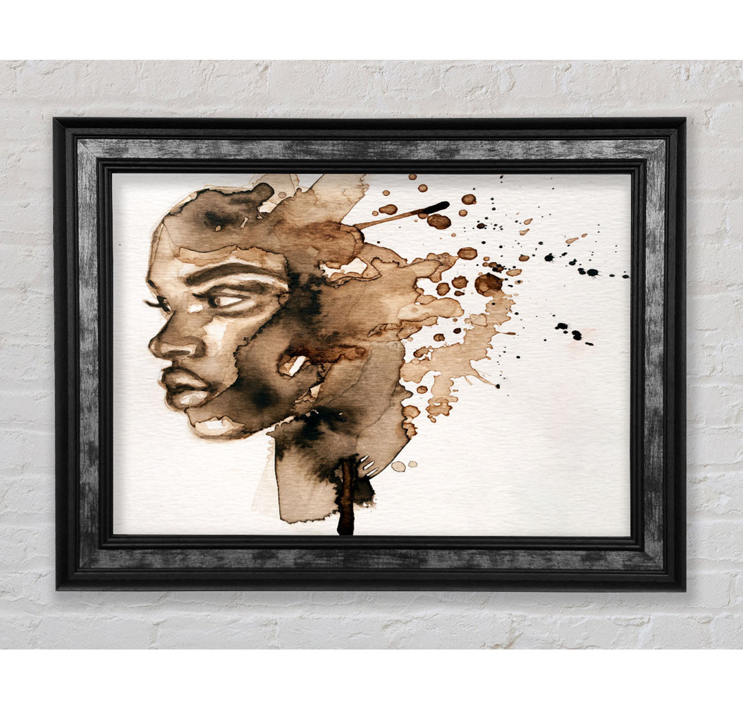 The Splatter Of Ink Portrait - Druck