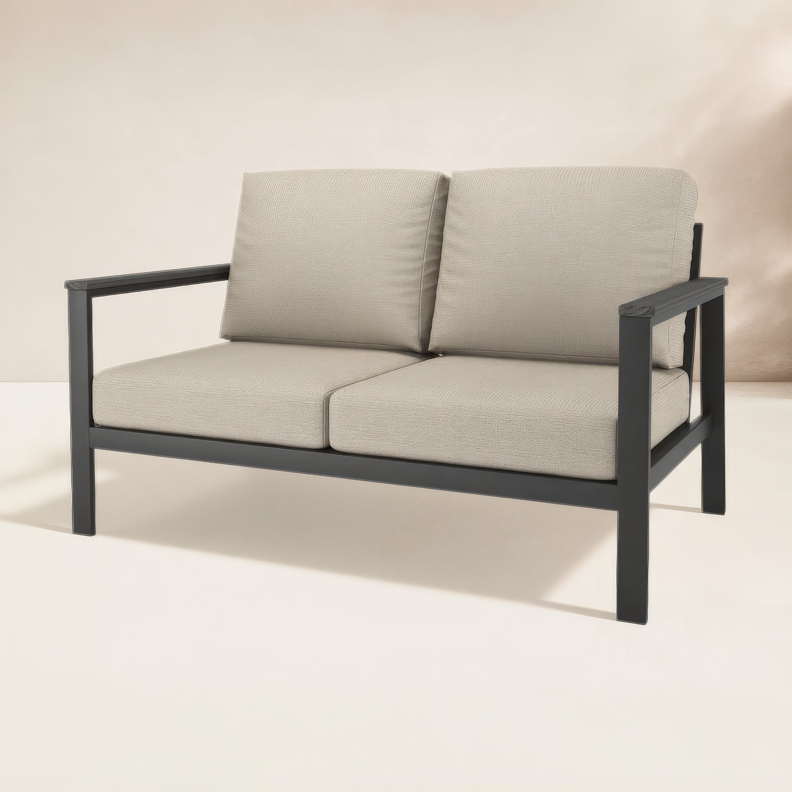 Townsend 55" Sunbrella® Patio Loveseat, Cast Silver Sunbrella®, Yes